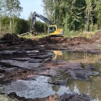 Pyhänpohtian kosteikkotyöt käynnistyivät maanantaina.